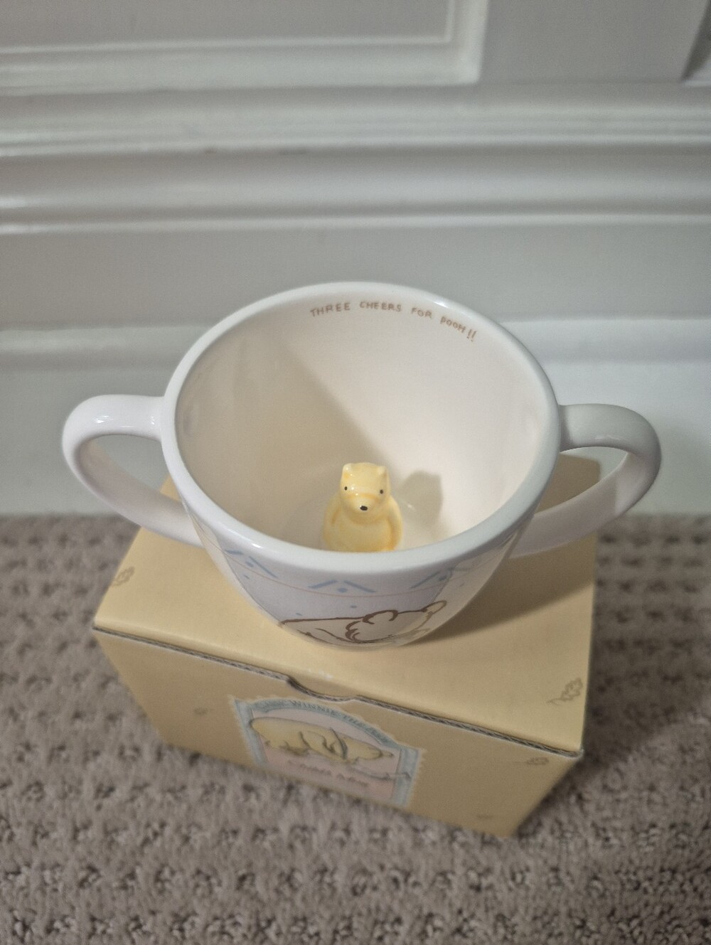 Vintage Disney's Winnie The Pooh Charpénte Child's Ceramic Cup Mug With Box - Picture 13 of 13